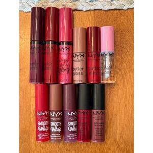 NYX Lot of 11 Lipglosses- Various Colors and Formula-All Brand New without Box